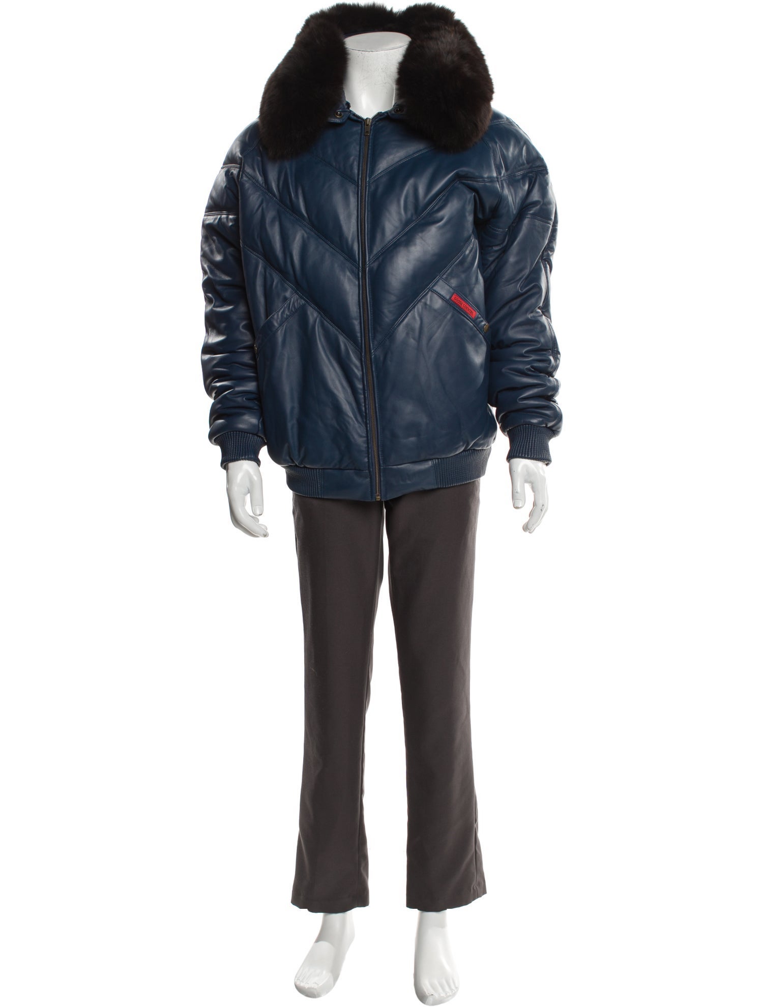 Goose Country Lamb Leather Puffer Coat w/ Tags