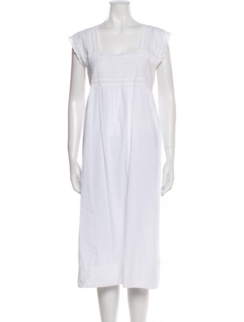 Goose Country Square Neckline Midi Length Dress