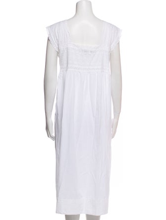 Goose Country Square Neckline Midi Length Dress