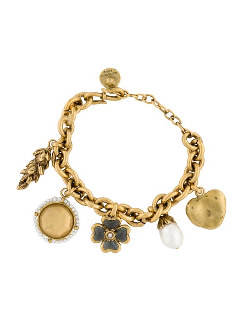 Goossens Paris Pearl & Multi-Stone 'Emily In Paris Talisman' Charm Bracelet