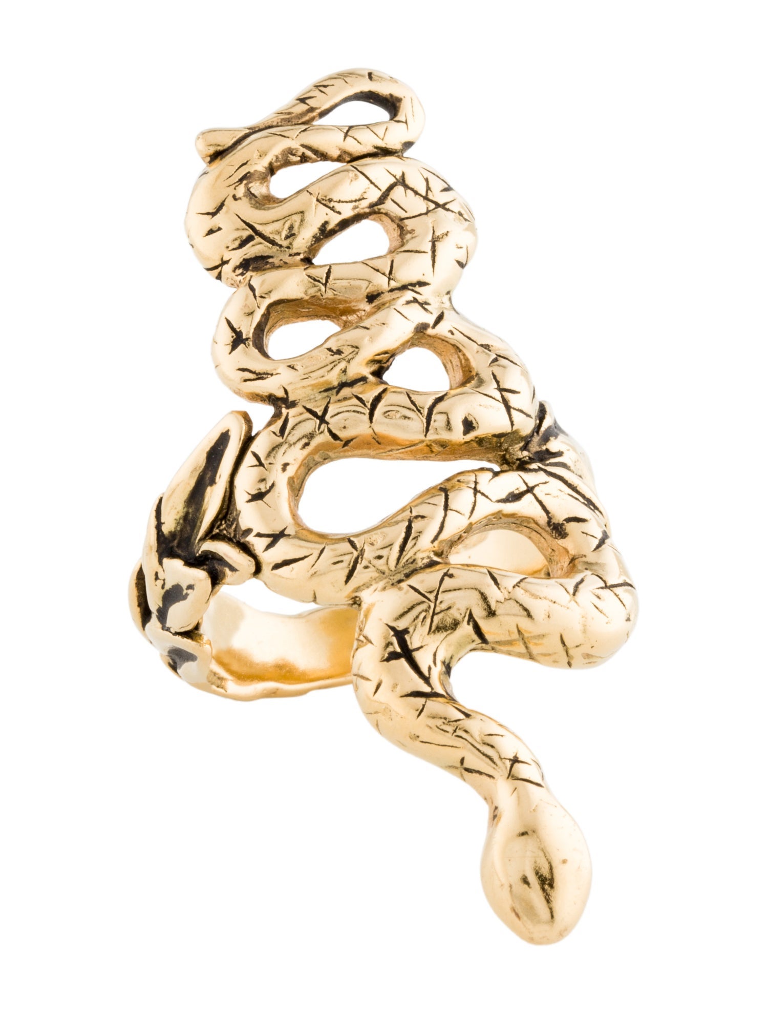 Goossens Paris Snake Detail Cocktail Ring