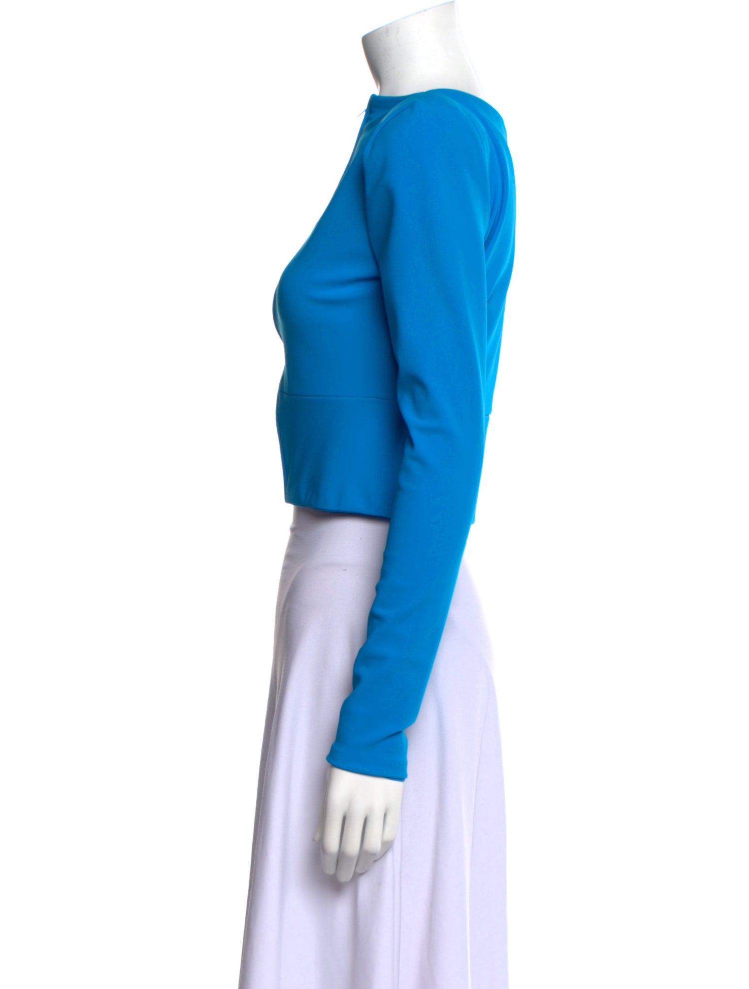 Greta Constantine Mock Neck Long Sleeve Crop Top