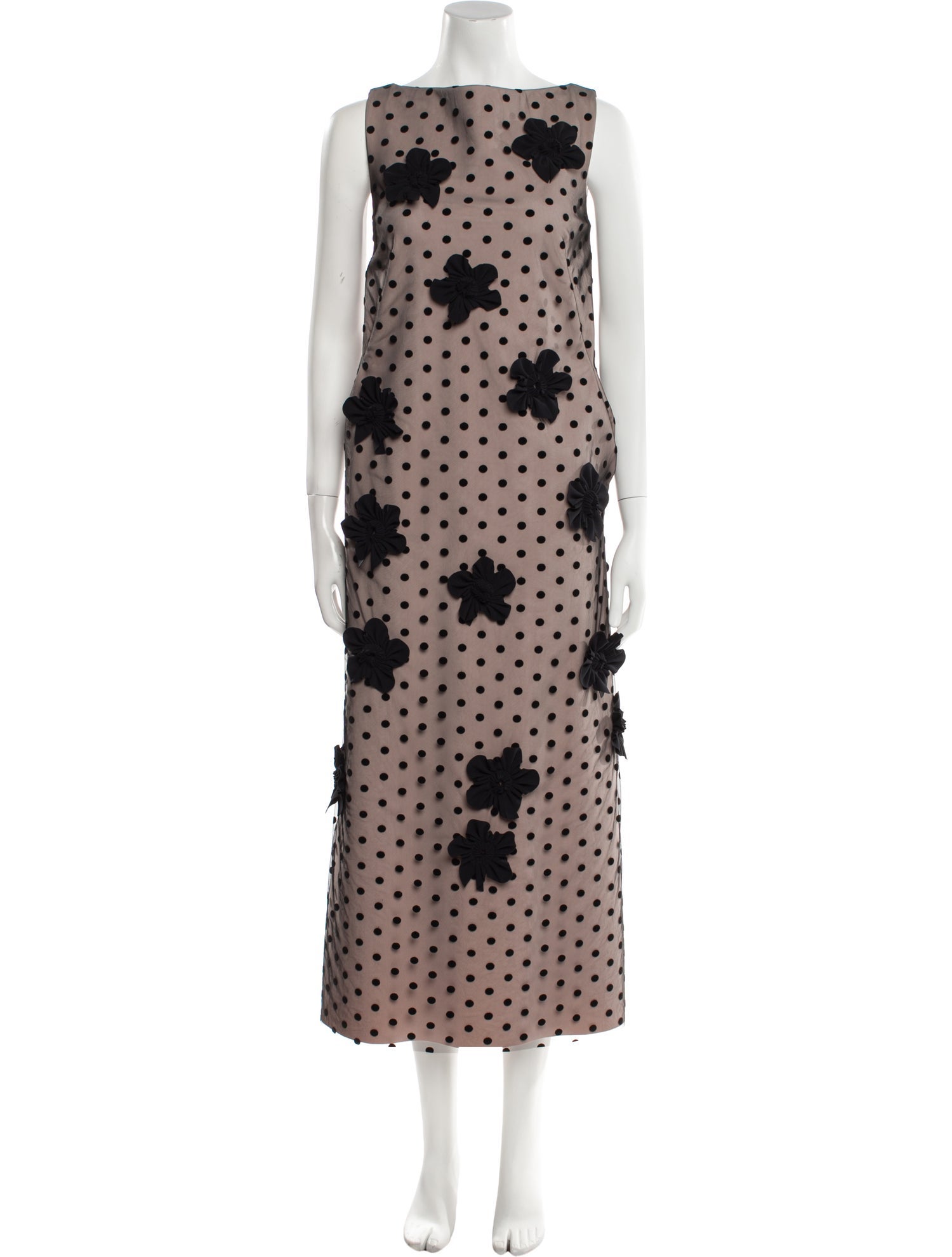 Greta Constantine Polka Dot Print Long Dress w/ Tags