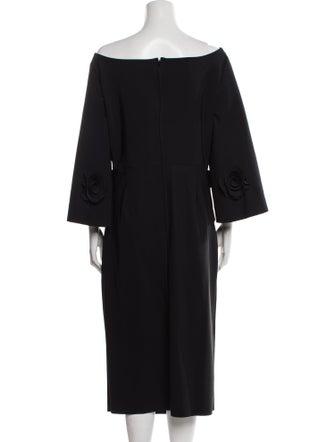 Greta Constantine Bateau Neckline Midi Length Dress