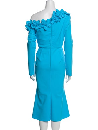 Greta Constantine One-Shoulder Midi Length Dress