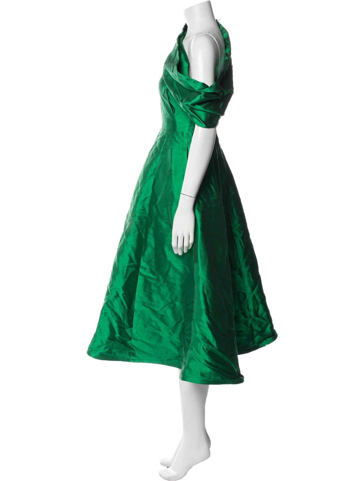 Greta Constantine Silk Midi Length Dress