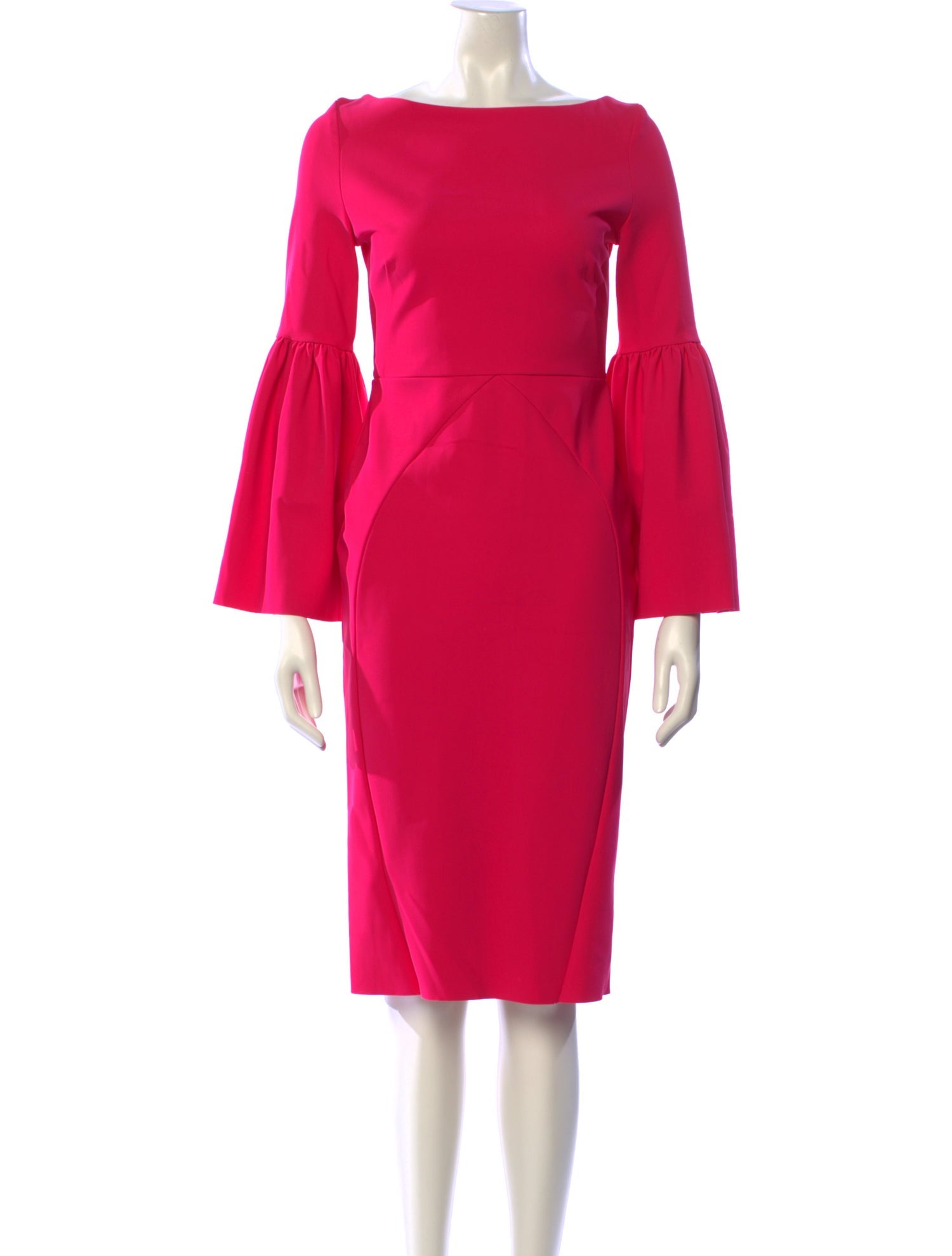 Greta Constantine Bateau Neckline Midi Length Dress