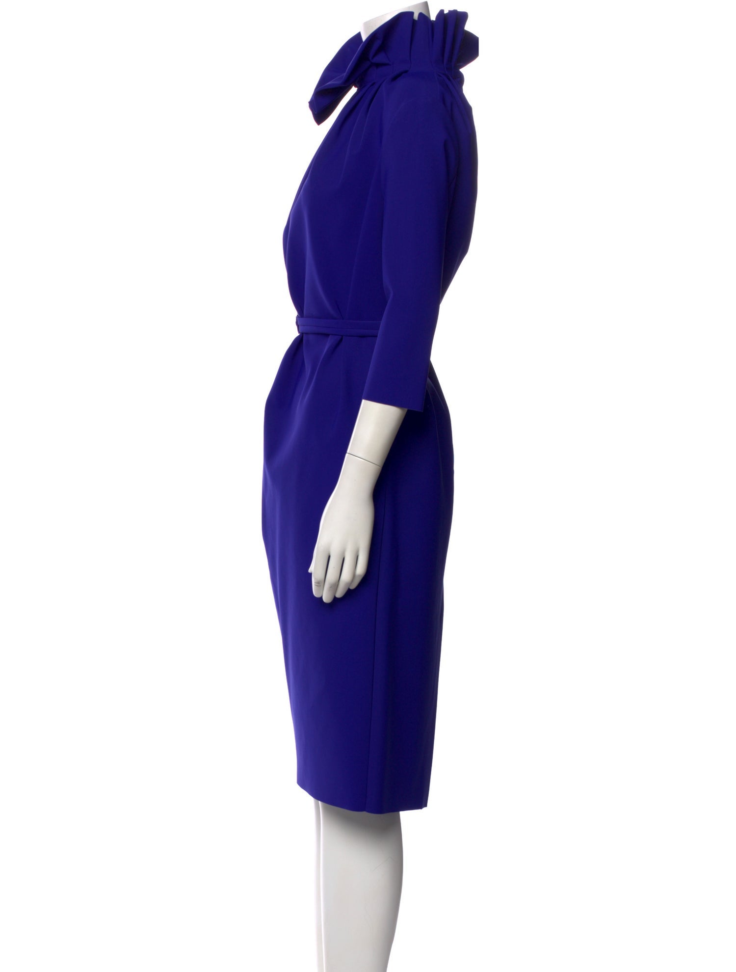 Greta Constantine Mock Neck Knee-Length Dress