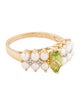 Andy Götz 14K Pearl, Peridot & Diamond Cocktail Ring