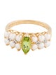 Andy Götz 14K Pearl, Peridot & Diamond Cocktail Ring