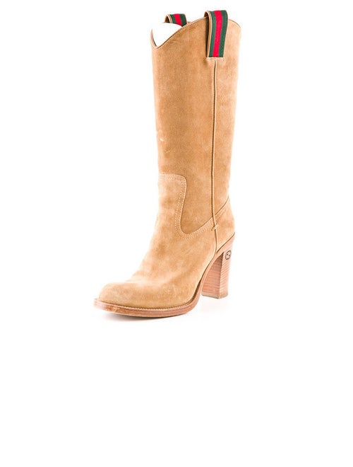 Gucci Suede Cowboy Boot Shoes GUC02533 The RealReal