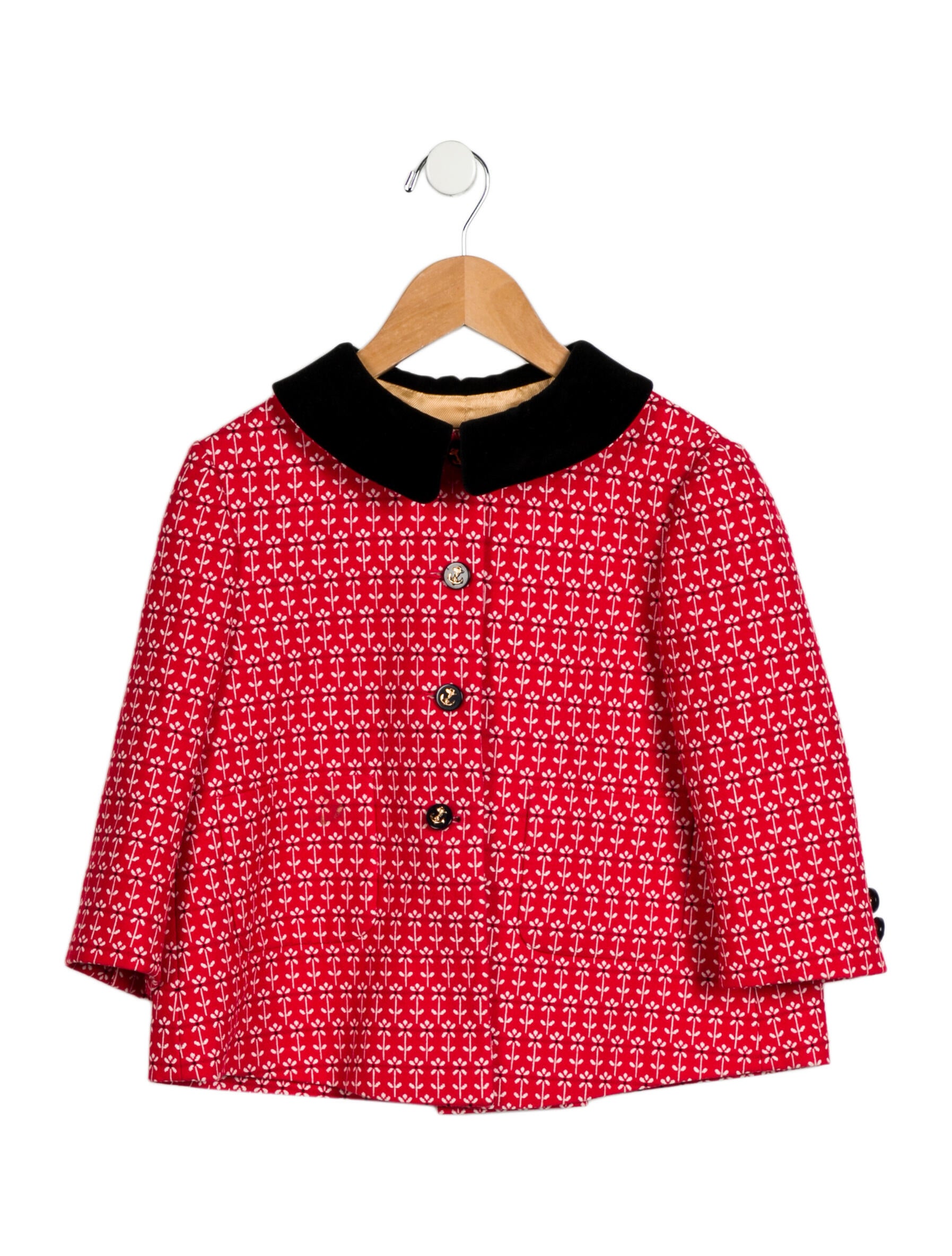 Gucci Girls' Woven Printed Coat
