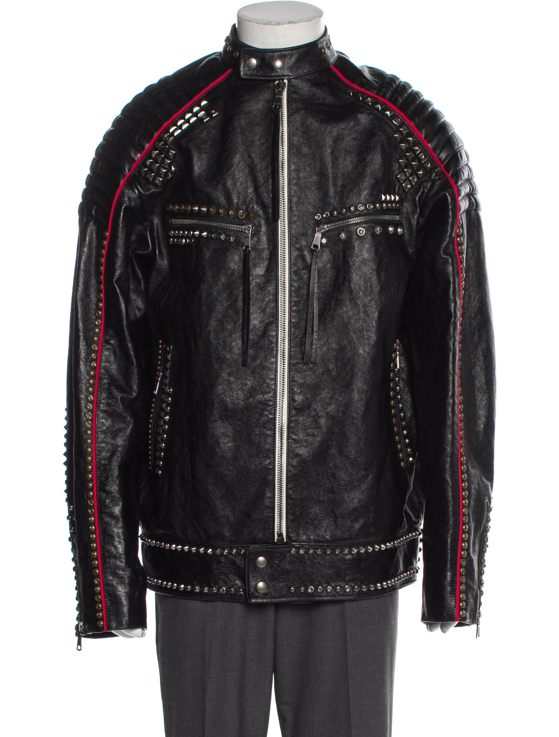 Gucci Magnetismo Animale Leather Moto Jacket