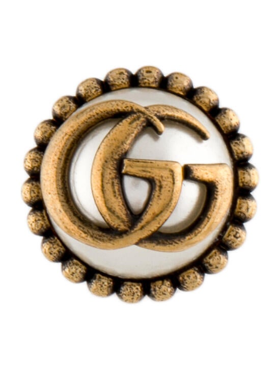 Gucci Faux Pearl Double G Ice Cream Cone Earring