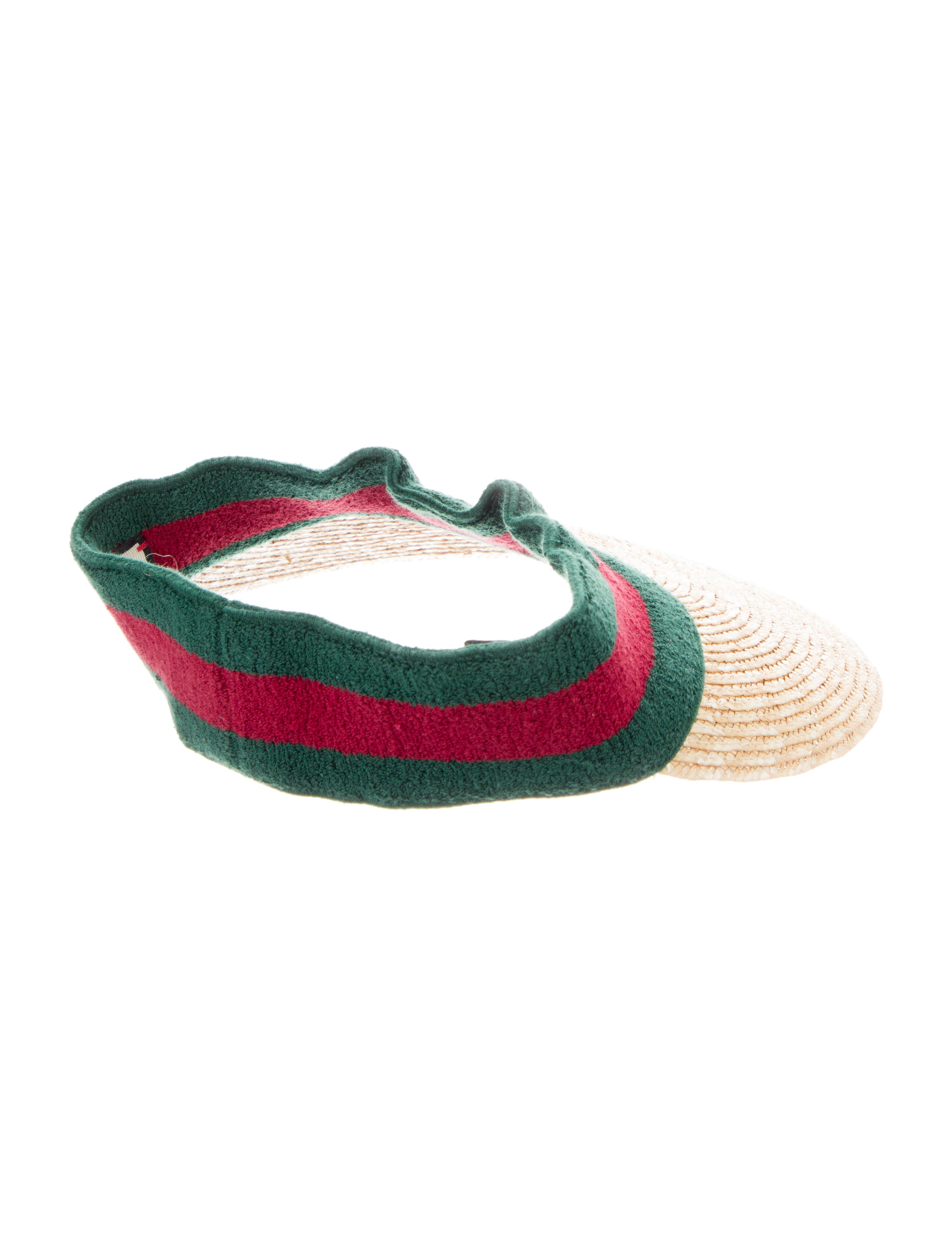 Gucci Straw Woven Sun Visor