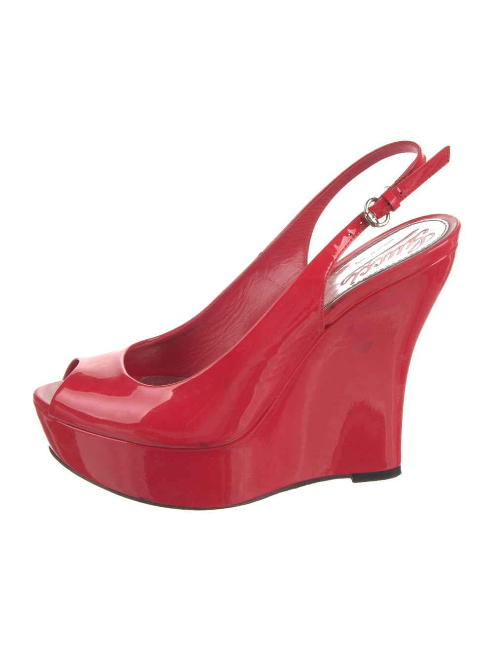 Gucci Patent Leather Slingback Sandals - image 1