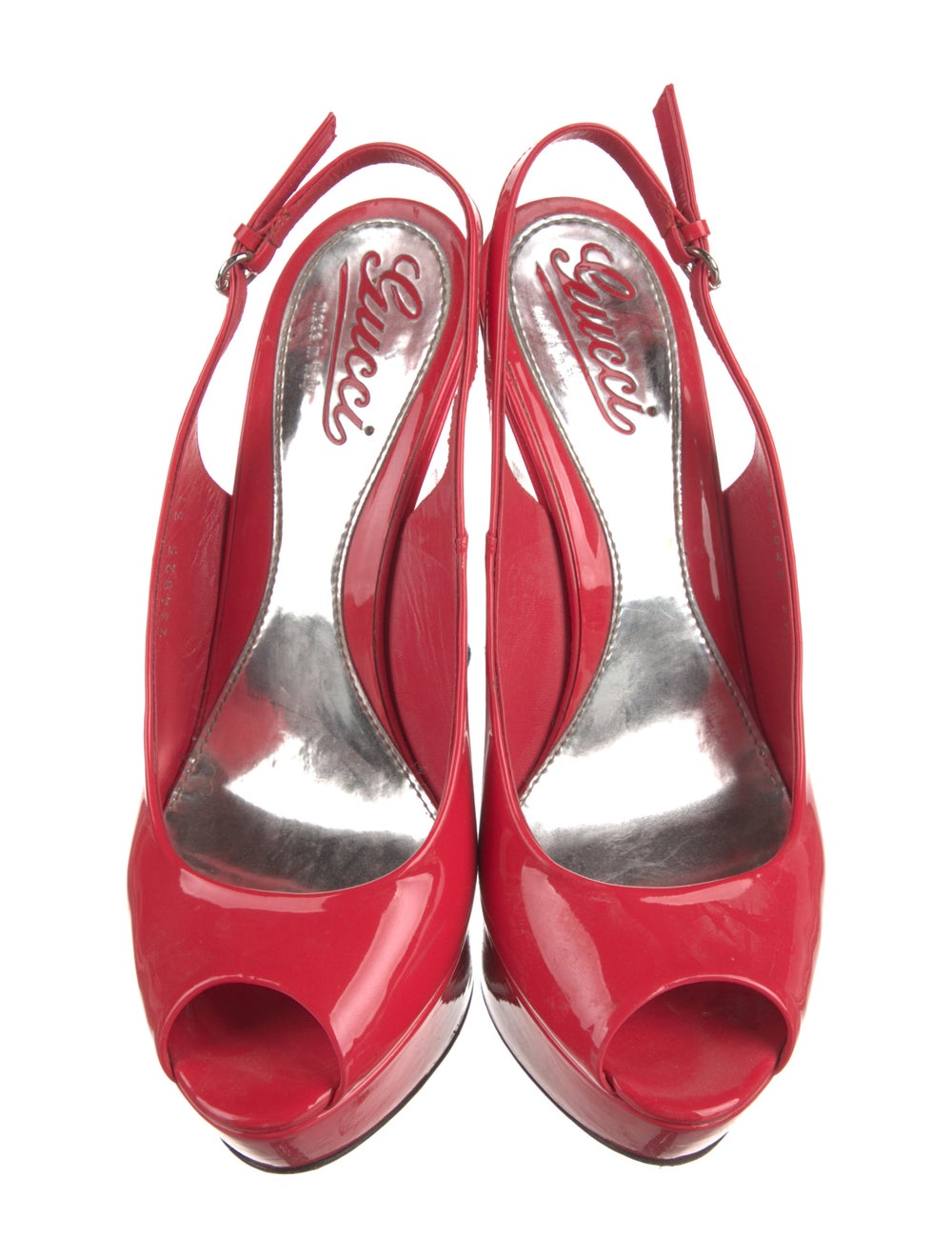 Gucci Patent Leather Slingback Sandals - image 3