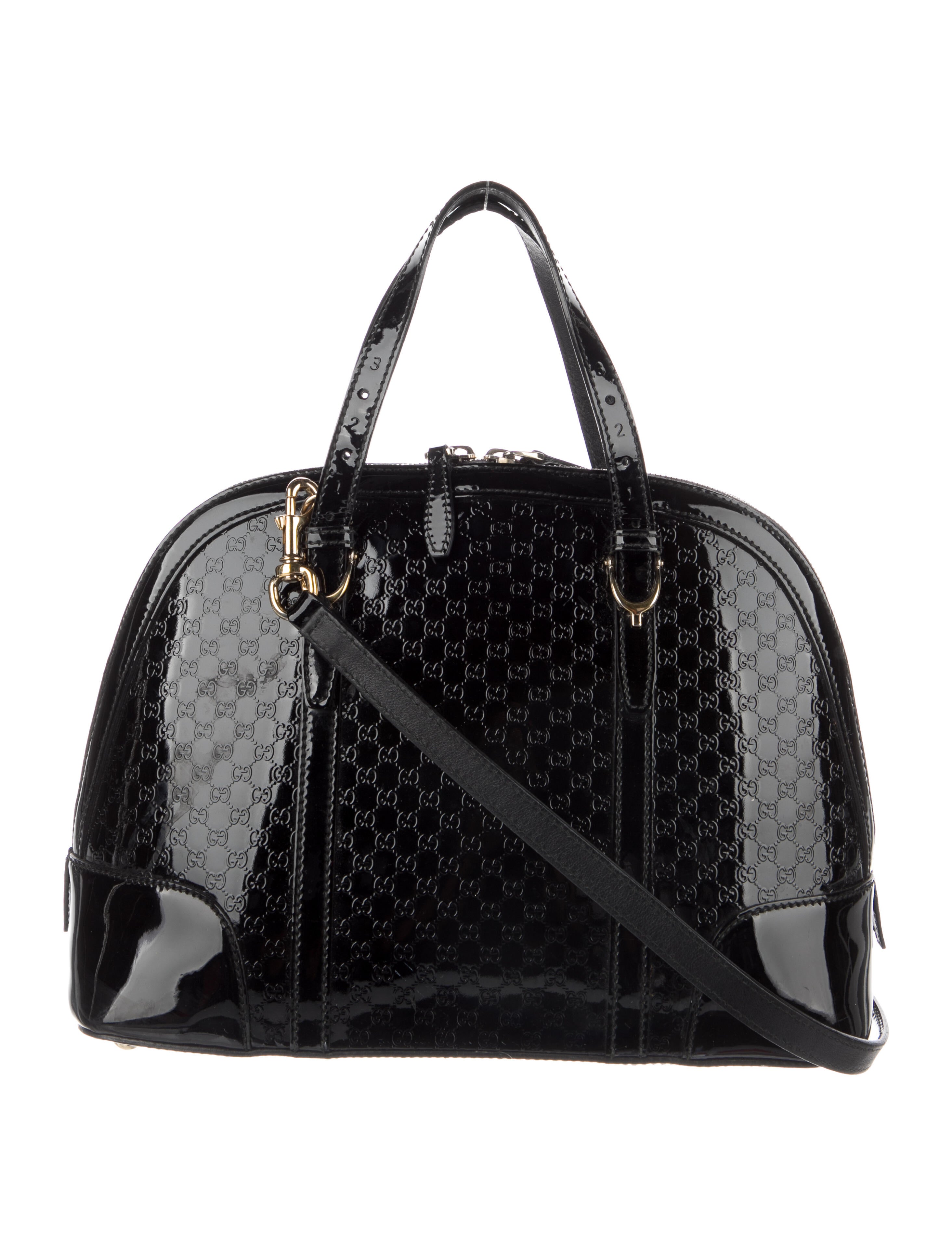 Gucci Patent Leather Microguccissima Nice Small Handle Bag