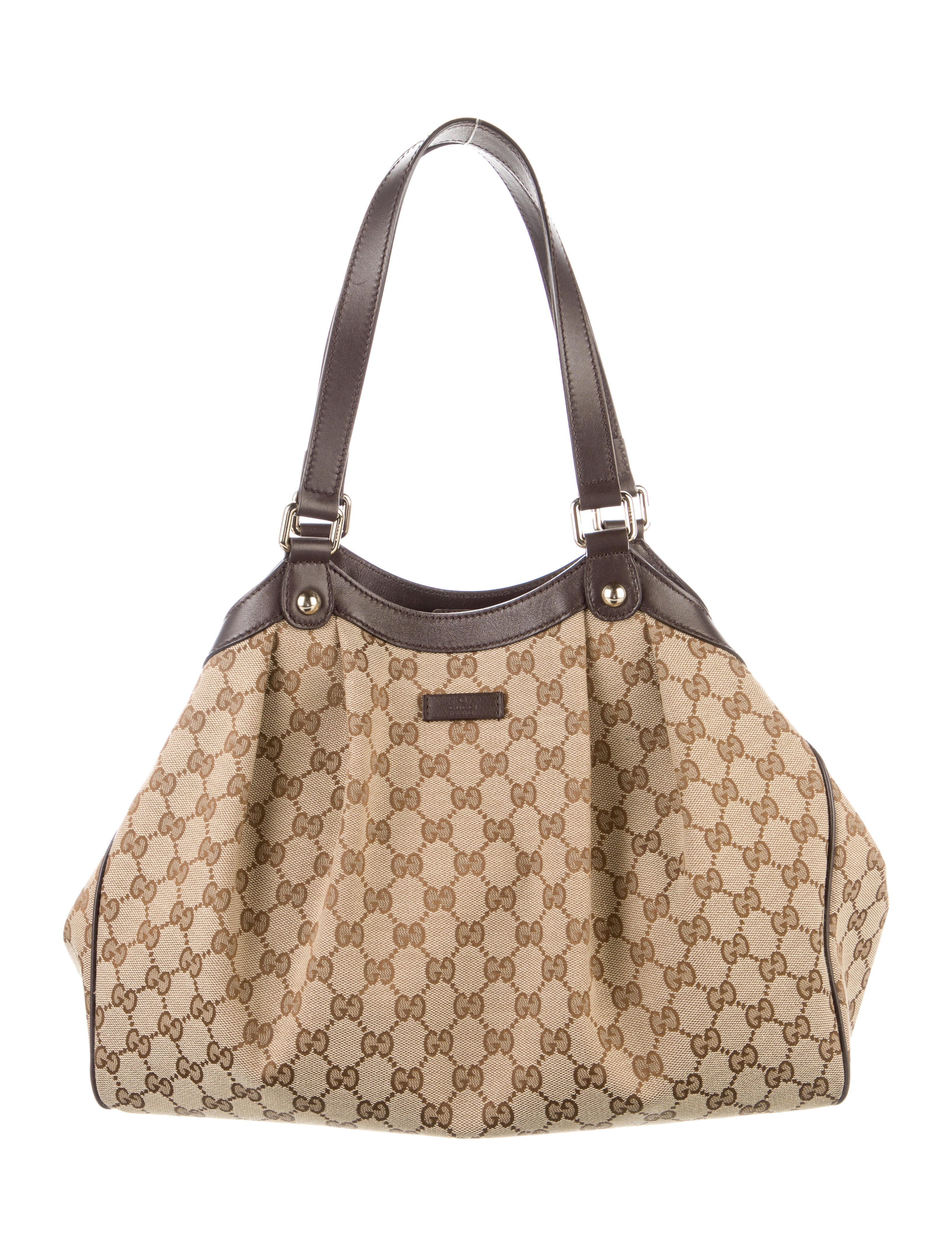 Gucci GG Canvas Pleated Shoulder Bag