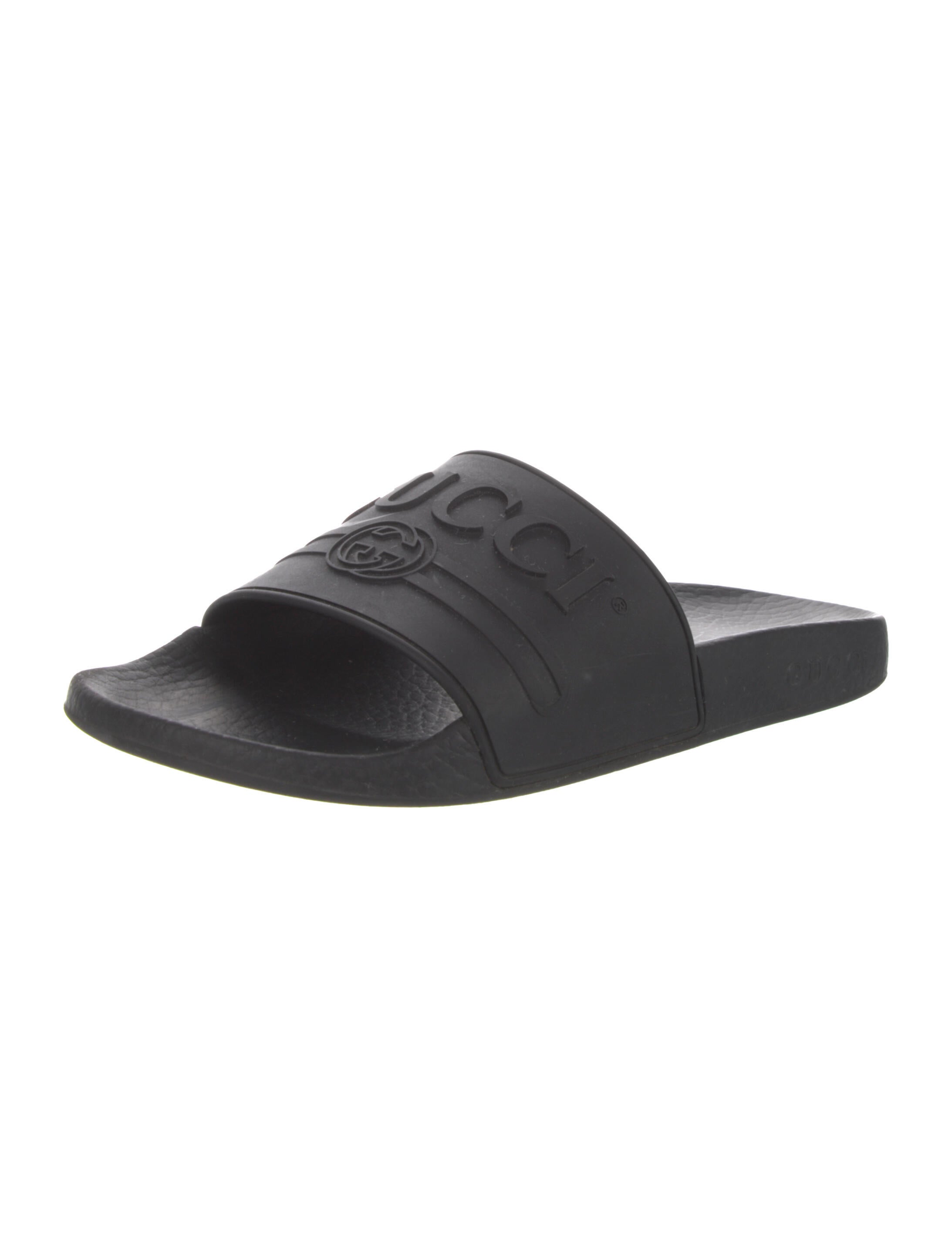 Gucci Interlocking G Logo Rubber Slides