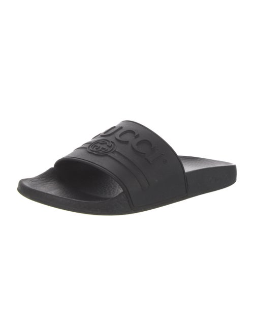 Gucci Interlocking G Logo Rubber Slides