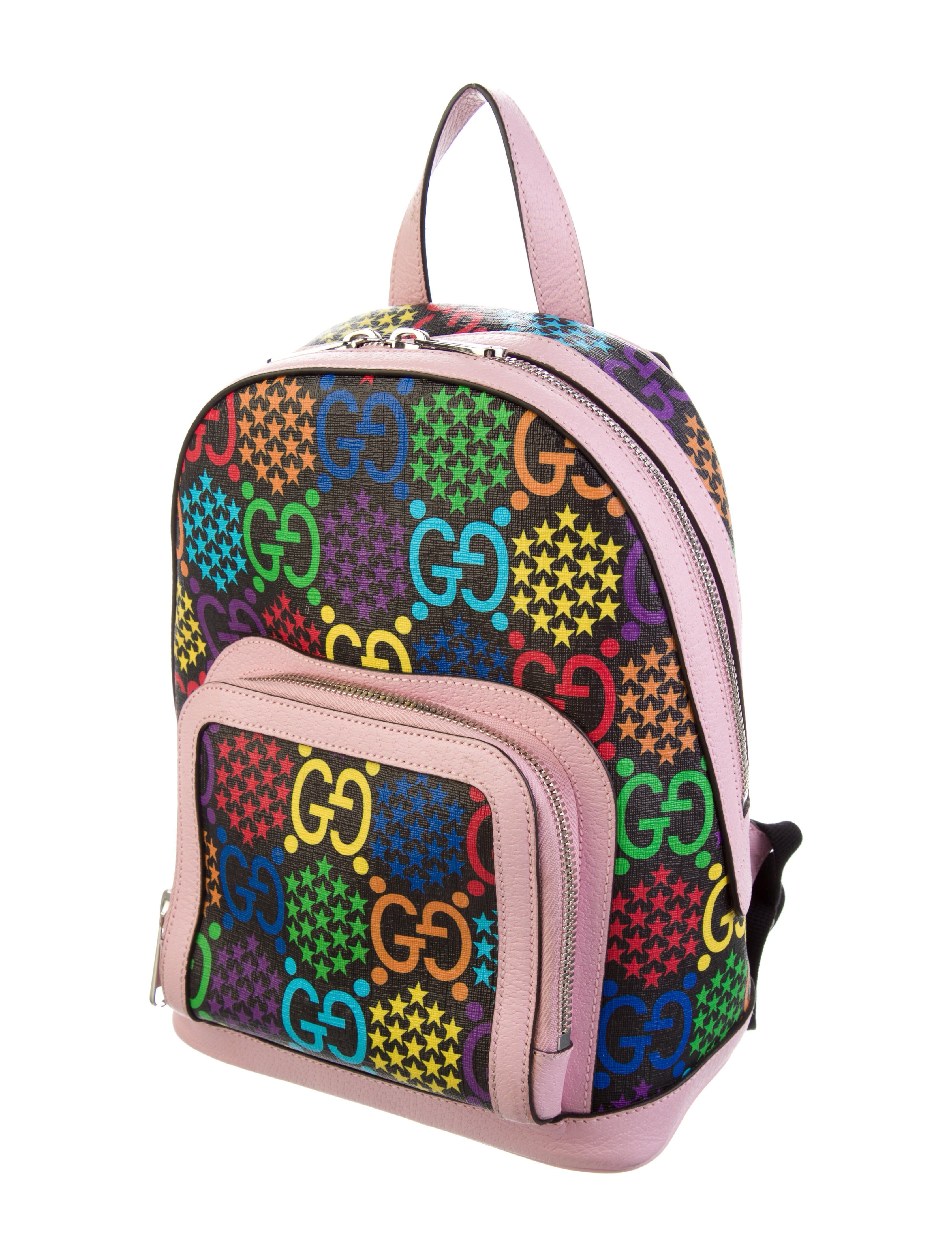 Gucci GG Psychedelic Small Backpack Pink Backpacks, Handbags