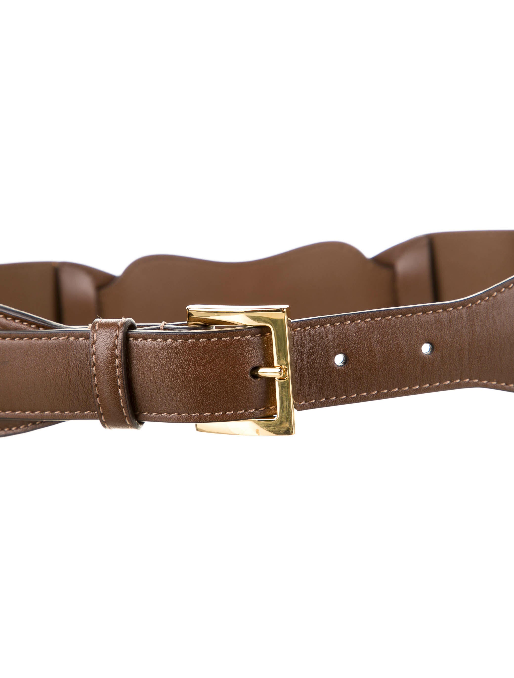 Gucci Leather Grommet Belt Orange Belts, Accessories GUC151314