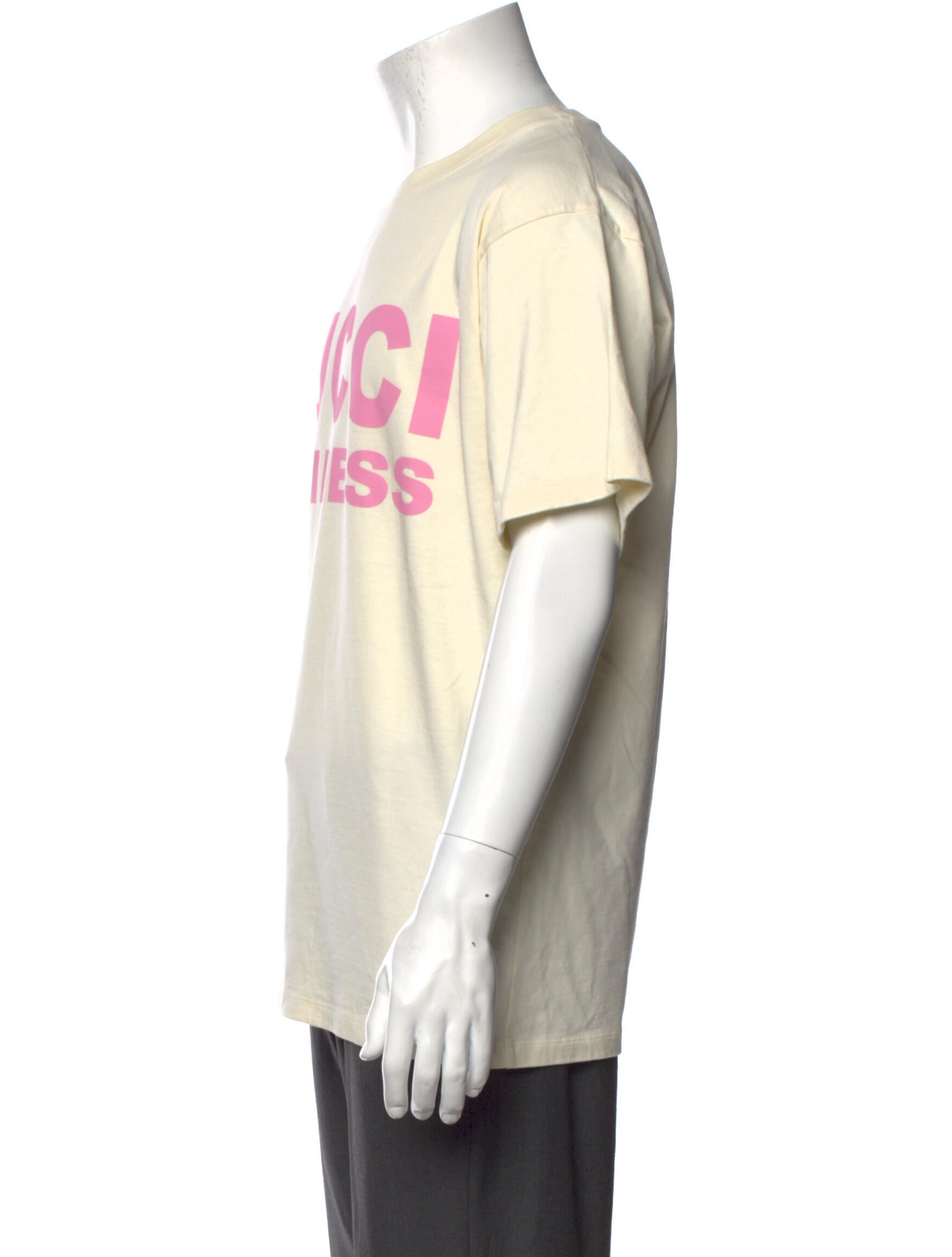GUCCI SEXINESS Tシャツ クリーム色 Gucci Sexiness Print Oversize T-shirt In 9221 Natpnk | ModeSens