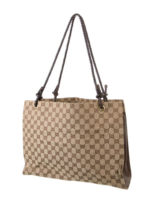 Gucci GG Canvas Braided Handle Tote
