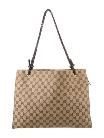 Gucci GG Canvas Braided Handle Tote