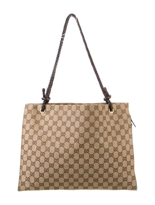 Gucci GG Canvas Braided Handle Tote