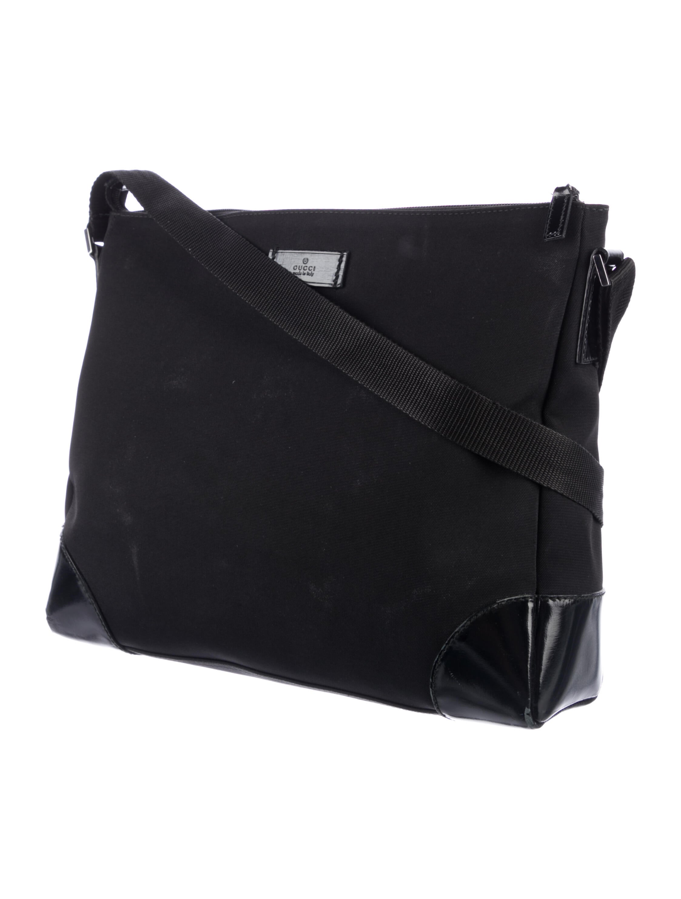 Gucci Canvas and Leather Trimmed Messenger Black Messenger Bags, Bags GUC1039795 The RealReal