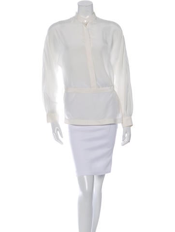 Gucci Belted Long Sleeve Blouse