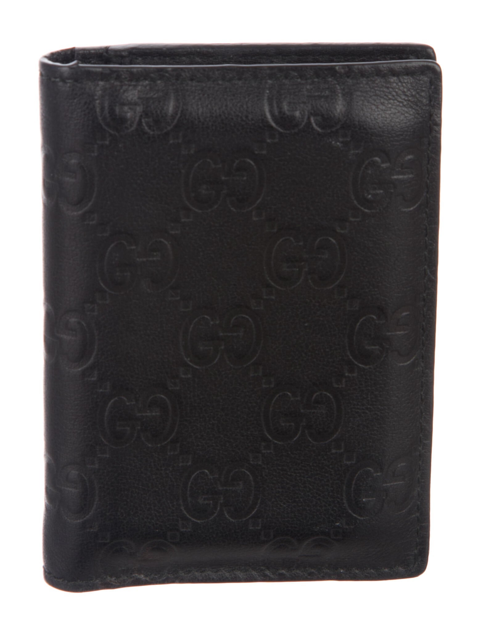 Gucci GG Signature Leather Bifold Wallet Black Wallets, Accessories