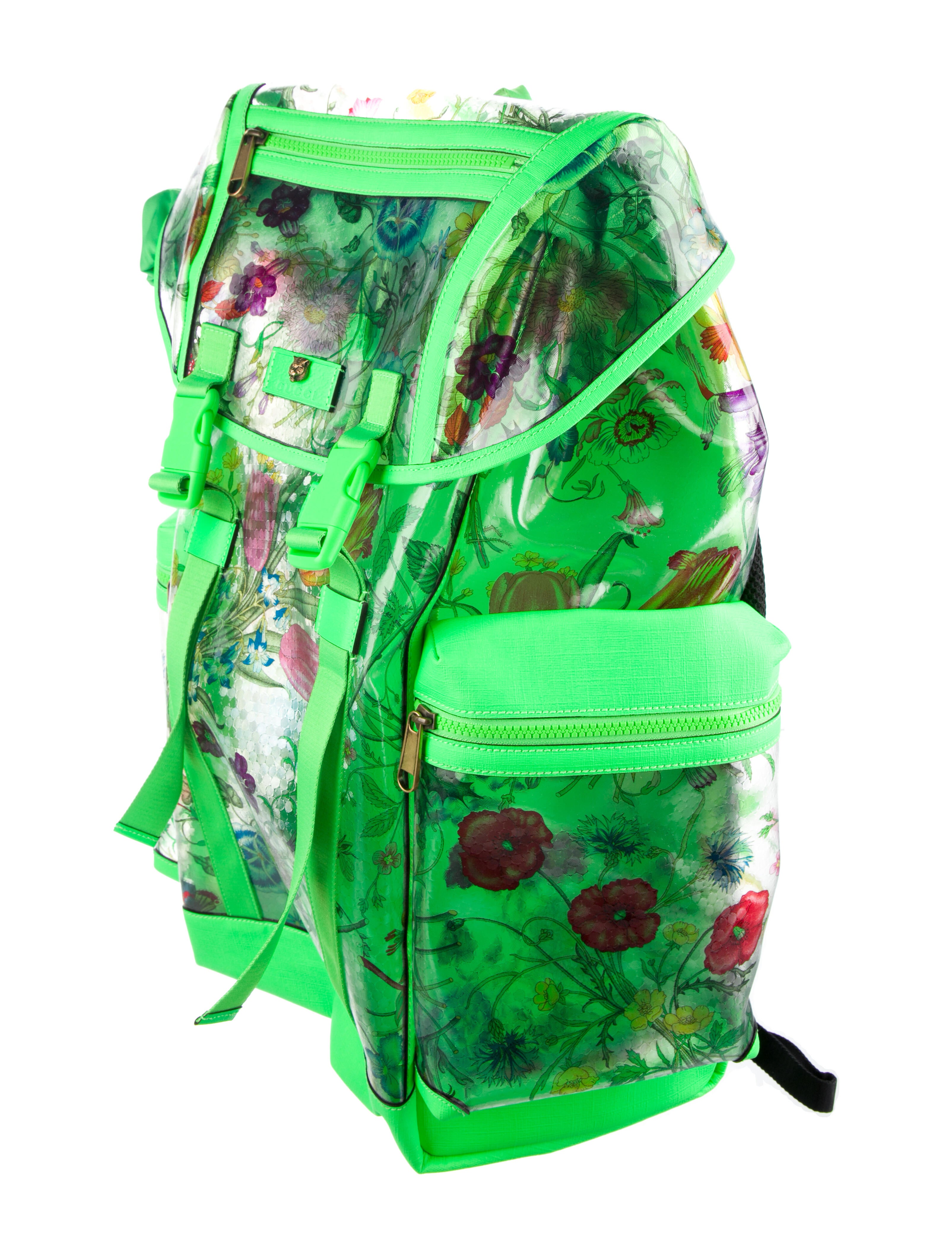Gucci Floral PVC Backpack Green Backpacks, Handbags GUC1047842