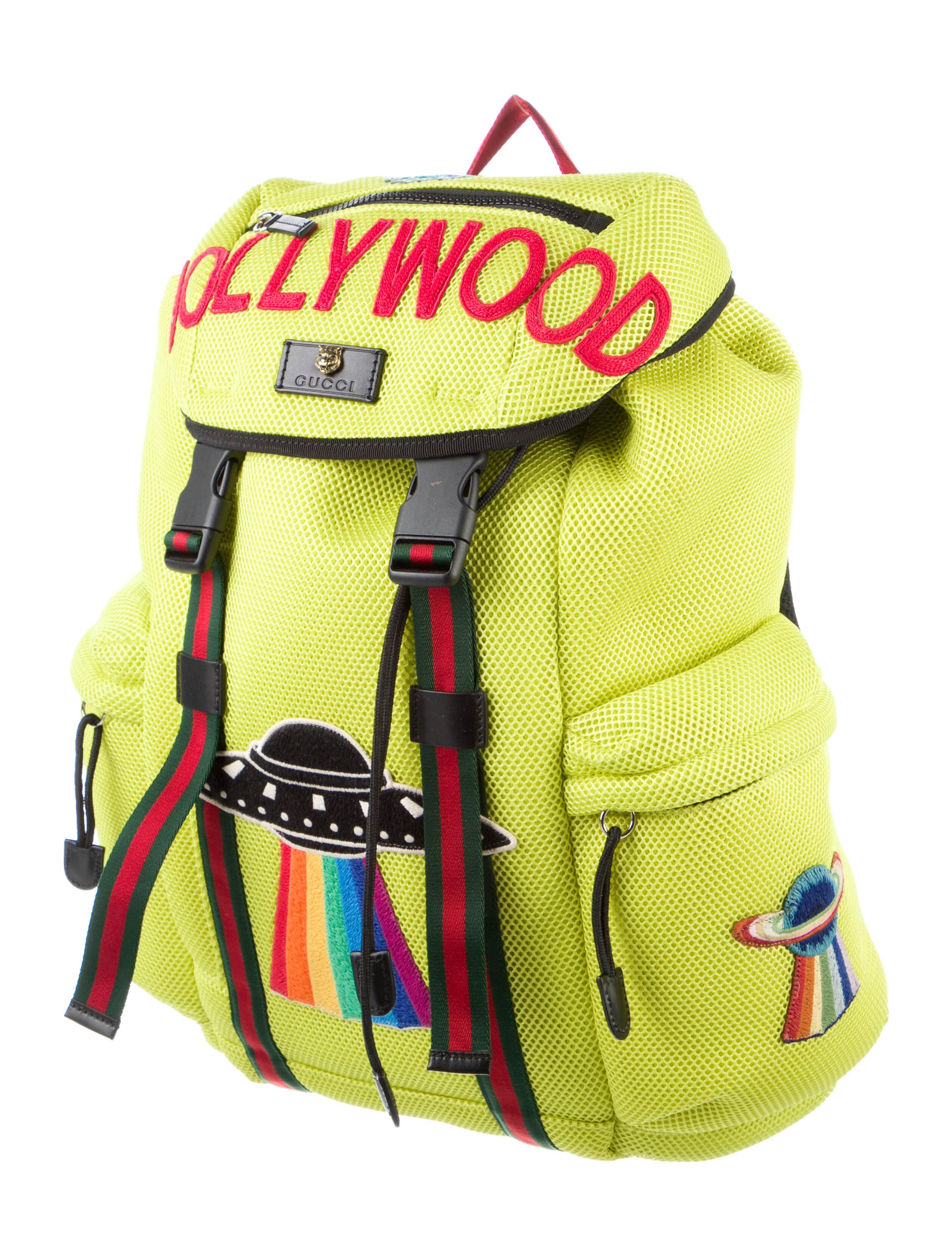 Gucci Embroidered Hollywood Techno Backpack Backpacks, Bags The