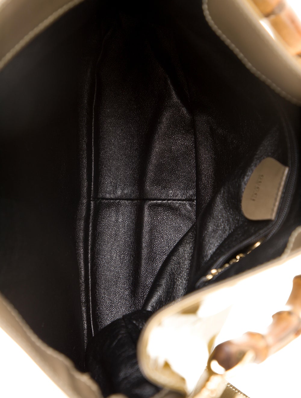 Gucci Vintage Patent Leather Bamboo Bag - image 5