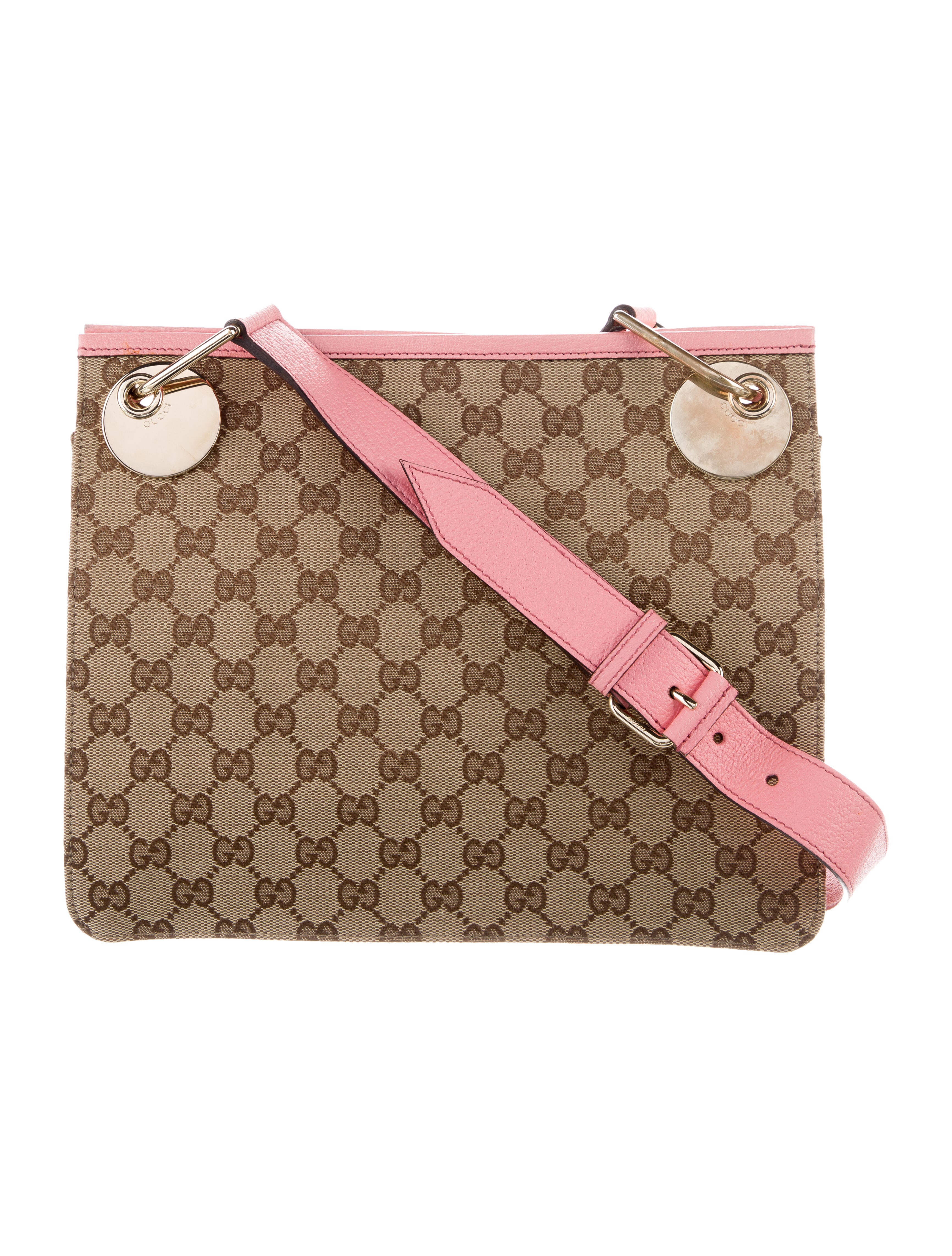 Gucci GG Canvas Eclipse Messenger Bag Neutrals Crossbody Bags