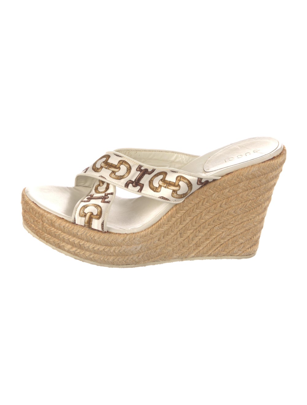 Gucci Satin Printed Espadrilles - image 1