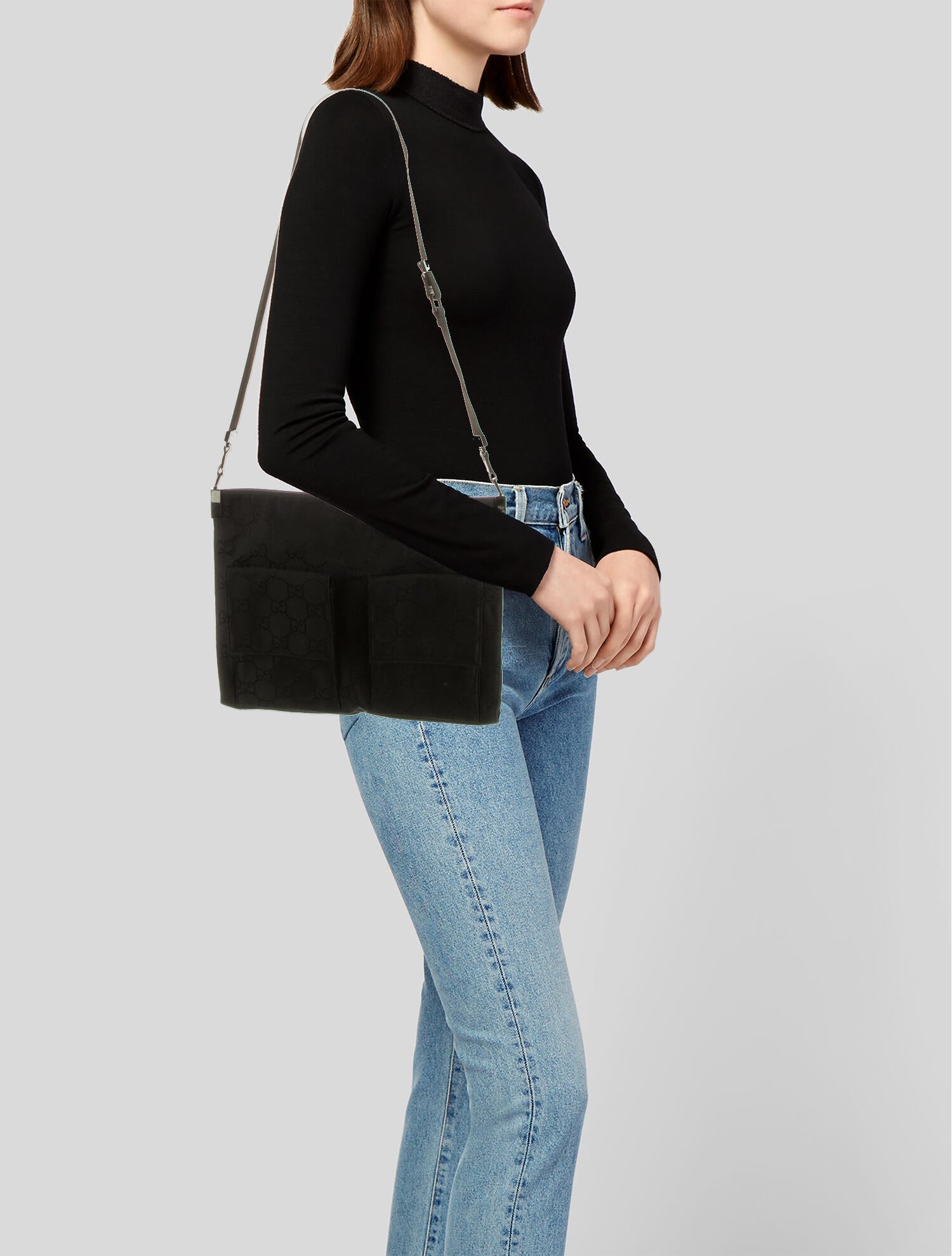 Gucci GG Nylon Crossbody Bag Black Crossbody Bags, Handbags