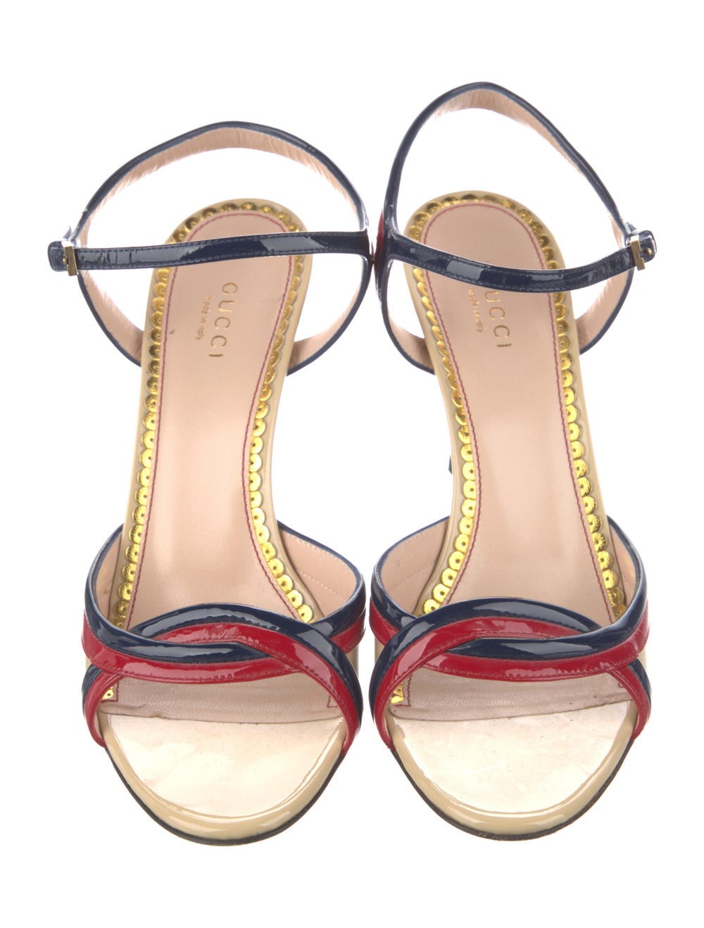 Gucci Patent Leather Striped Sandals - image 3