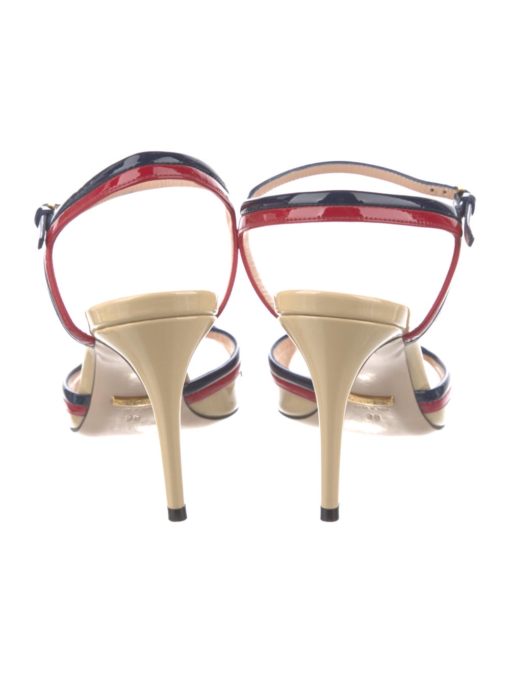 Gucci Patent Leather Striped Sandals - image 4