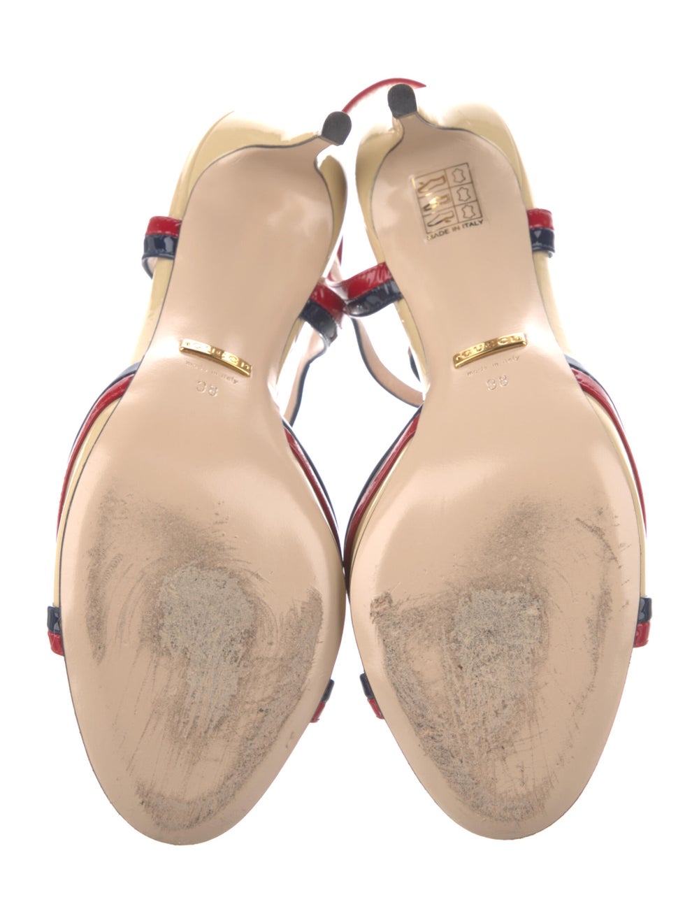 Gucci Patent Leather Striped Sandals - image 5
