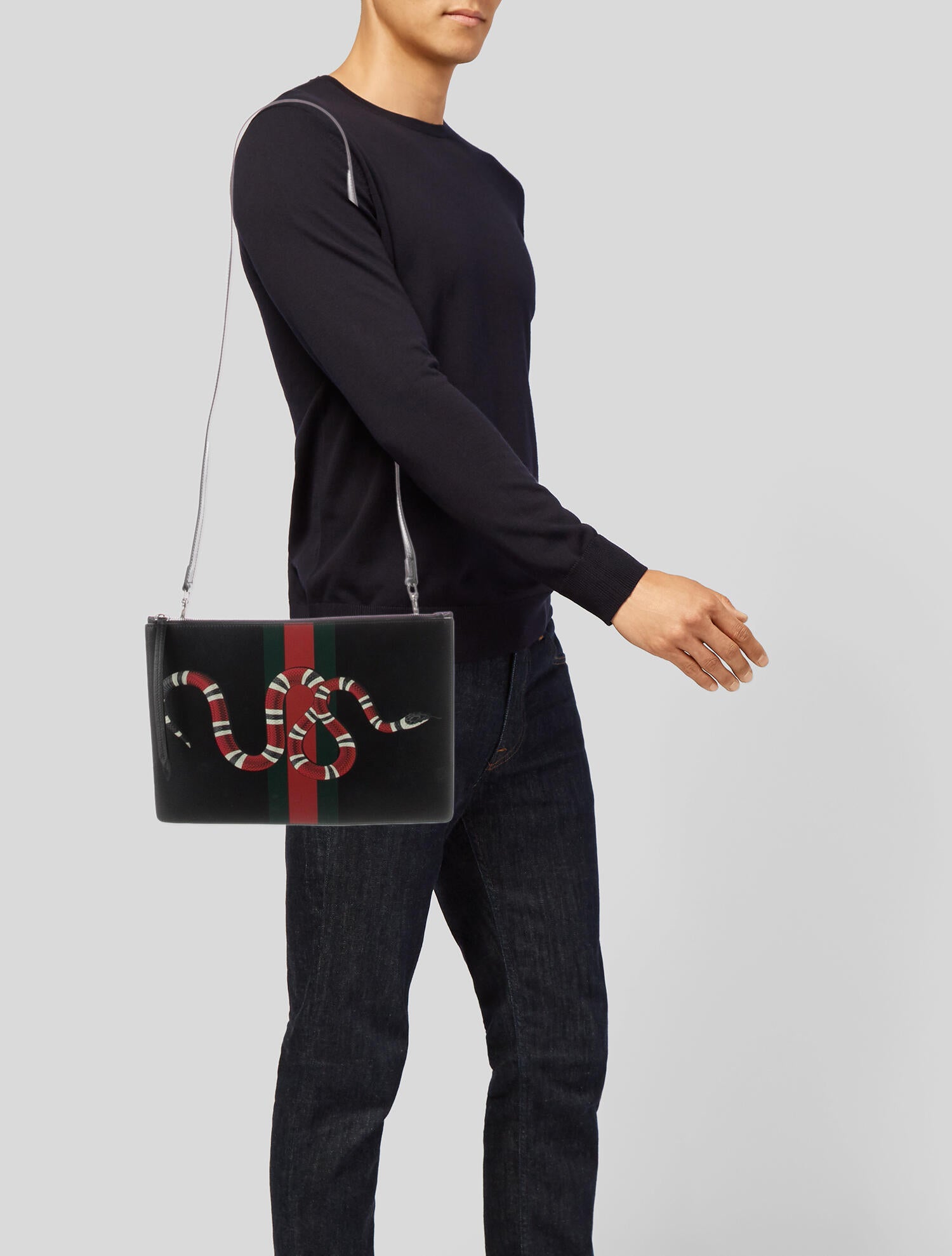 Gucci Kingsnake Messenger Bag Black Messenger Bags, Bags GUC1060768