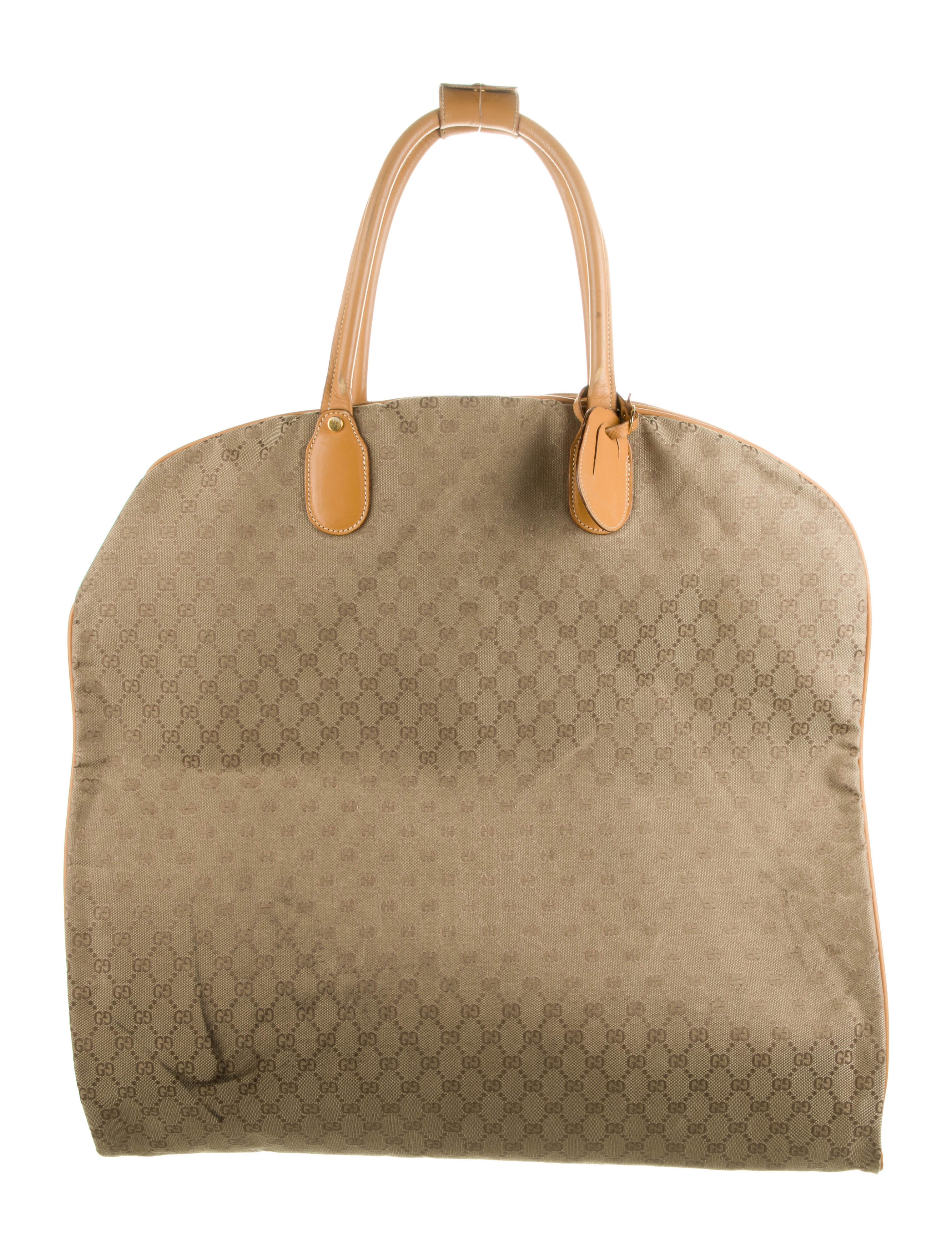 Gucci GG Canvas Garment Bag Brown Garment Covers, Bags GUC1067143