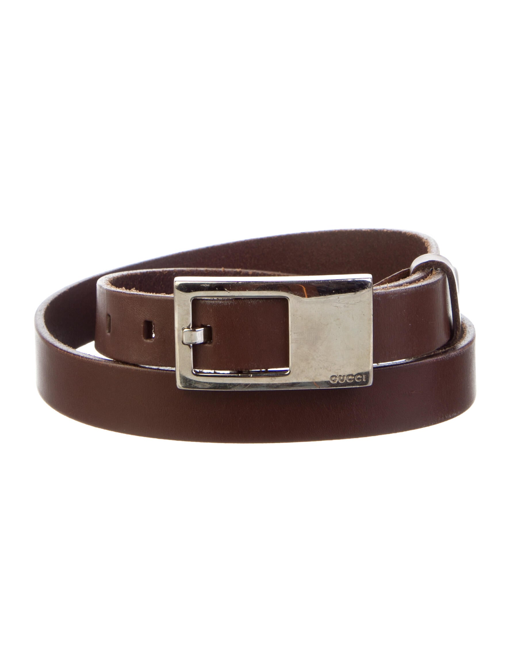 Gucci Skinny Leather Belt Brown Belts, Accessories GUC1069998 The RealReal