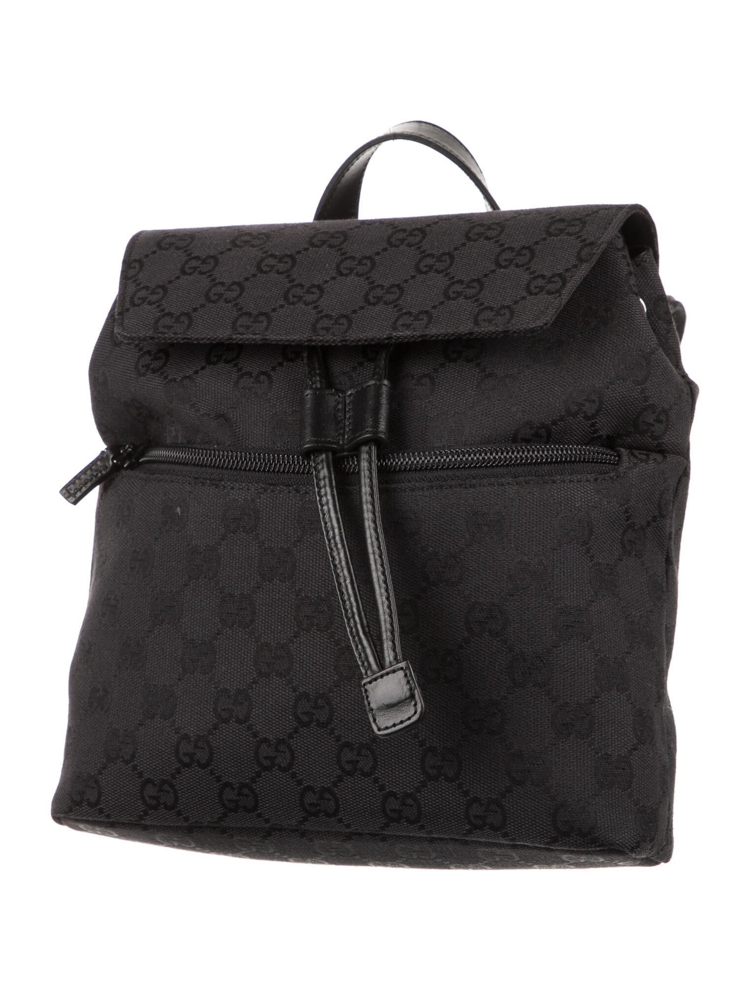 Gucci GG Canvas Backpack Black Backpacks, Handbags GUC1073505 The RealReal