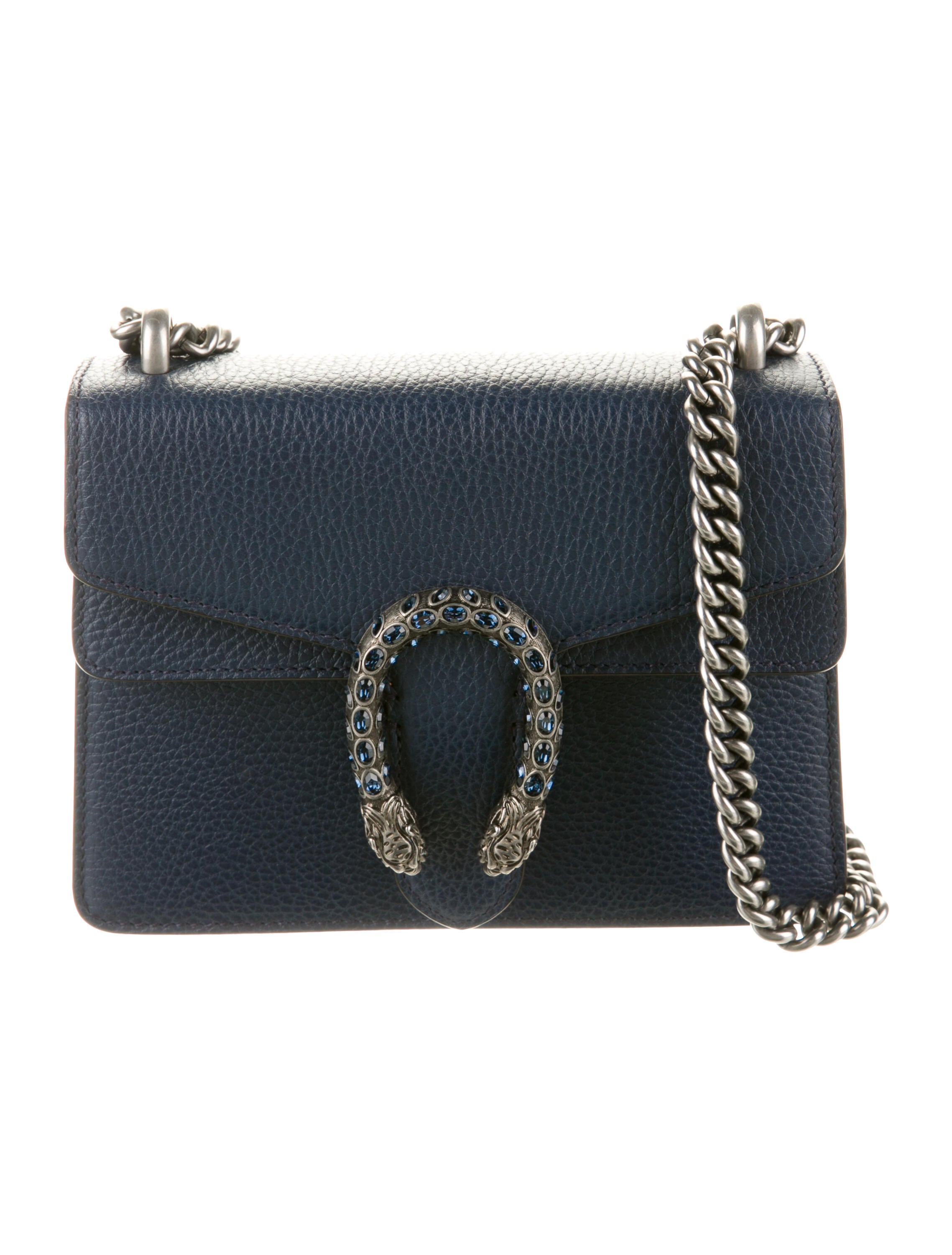 Gucci Dionysus Mini Leather Shoulder Bag Blue Shoulder Bags, Handbags