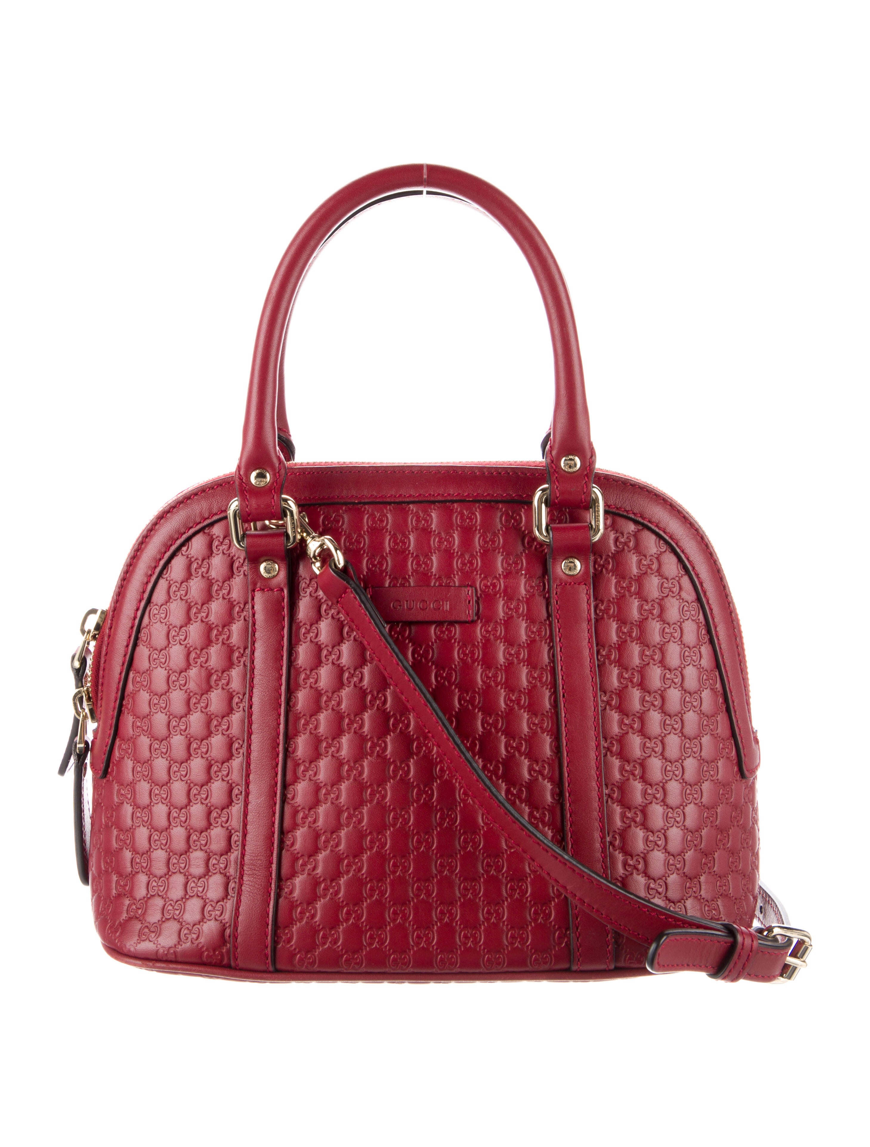 Gucci Microguccissima Mini Convertible Bag Red Crossbody Bags