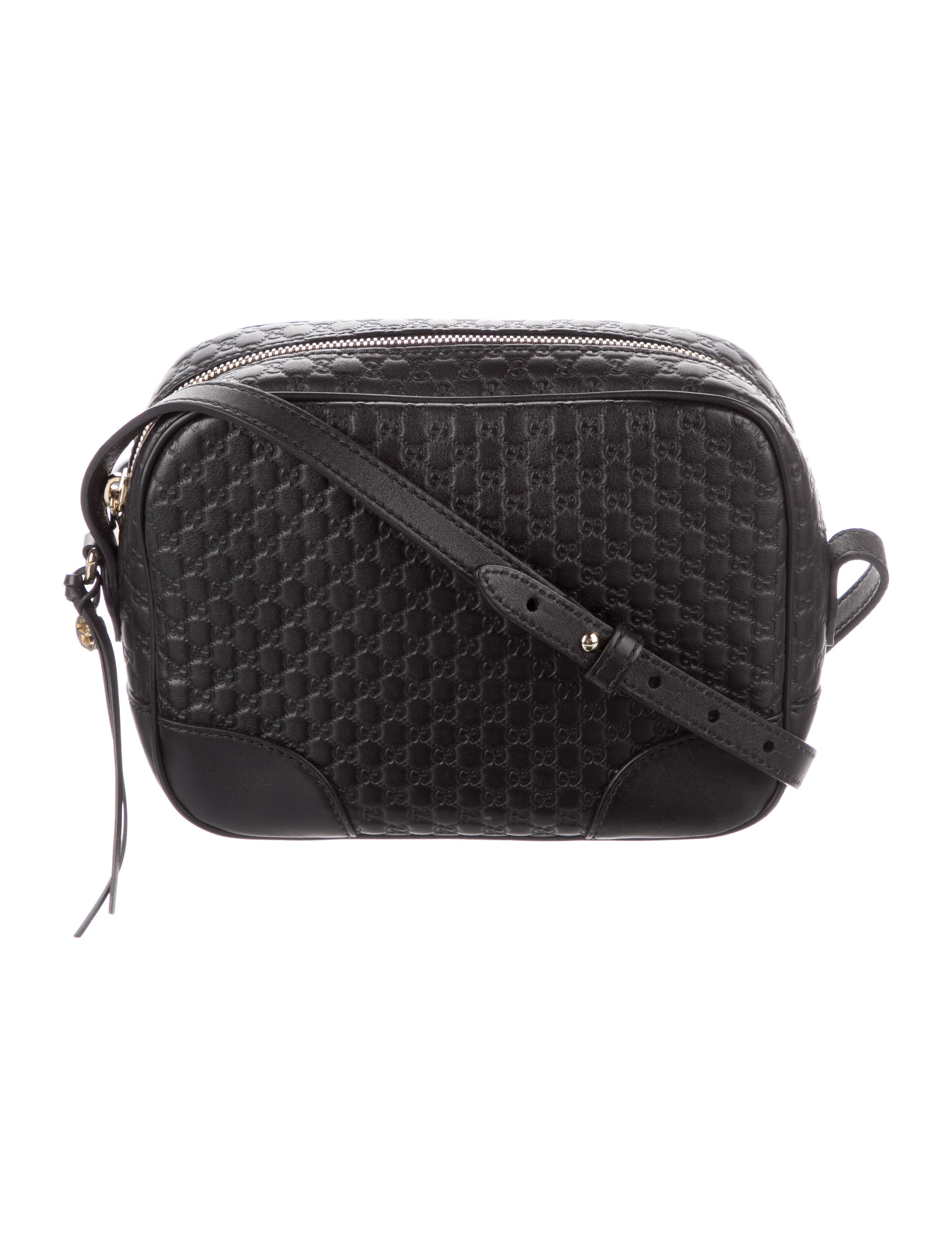 Gucci Microguccissima Mini Bree Messenger Bag Black Crossbody Bags